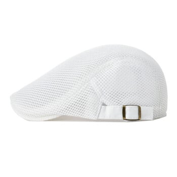 VOBOOM Summer Men Casual Beret Αναπνεύσιμο Επίπεδο Καπέλο Ivy Cap Cabbie Newsboy Καπέλα στυλ Gatsby καπέλο Ρυθμιζόμενο καπέλο Boina Mesh