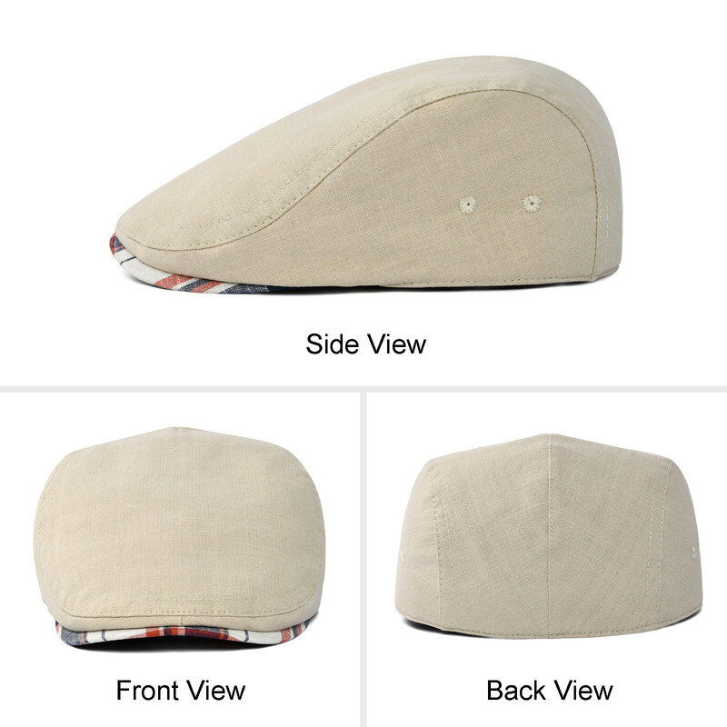 JANGOUL lina cepure Īru plakana cepure vīriešiem ikdienišķa pieguļoša avīžpuika vāciņš regulējama klasiska Ivy Gatsby cepure