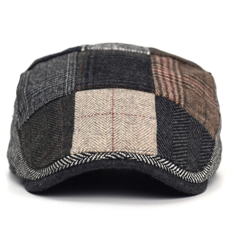 Four Seasons Vintage Patchwork Ψαροκόκαλο Καπέλα Newsboy Casual Outdoor Retro Καπέλα μπερέ Μόδα Επίπεδα καπέλα