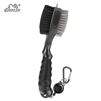 Golf Club Brushes Καθαριστικό Golf Club με πτυσσόμενο φερμουάρ και αντιολισθητική λαβή με υπερμεγέθη κεφαλή βούρτσας και αναδιπλούμενη ακίδα