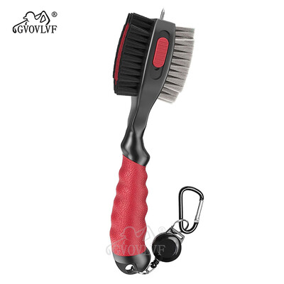 Golf Club Brushes Καθαριστικό Golf Club με πτυσσόμενο φερμουάρ και αντιολισθητική λαβή με υπερμεγέθη κεφαλή βούρτσας και αναδιπλούμενη ακίδα