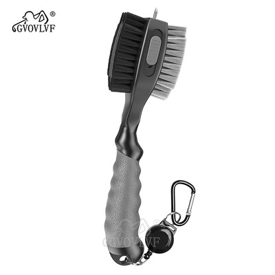 Golf Club Brushes Καθαριστικό Golf Club με πτυσσόμενο φερμουάρ και αντιολισθητική λαβή με υπερμεγέθη κεφαλή βούρτσας και αναδιπλούμενη ακίδα