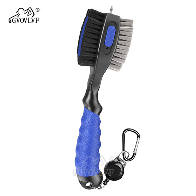 Golf Club Brushes Καθαριστικό Golf Club με πτυσσόμενο φερμουάρ και αντιολισθητική λαβή με υπερμεγέθη κεφαλή βούρτσας και αναδιπλούμενη ακίδα