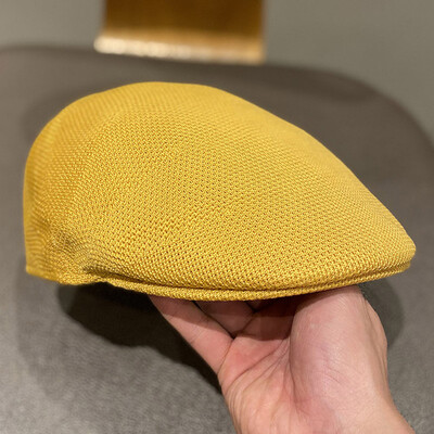 Νέο πλεκτό μπροστινό καπέλο καλοκαιρινής μόδας με αναπνεύσιμο γυναικείο μπερέ Ανοιξιάτικο και Φθινοπωρινό Street Shot Μονόχρωμο Ανδρικά καπέλα