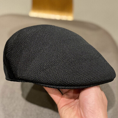 Νέο πλεκτό μπροστινό καπέλο καλοκαιρινής μόδας με αναπνεύσιμο γυναικείο μπερέ Ανοιξιάτικο και Φθινοπωρινό Street Shot Μονόχρωμο Ανδρικά καπέλα