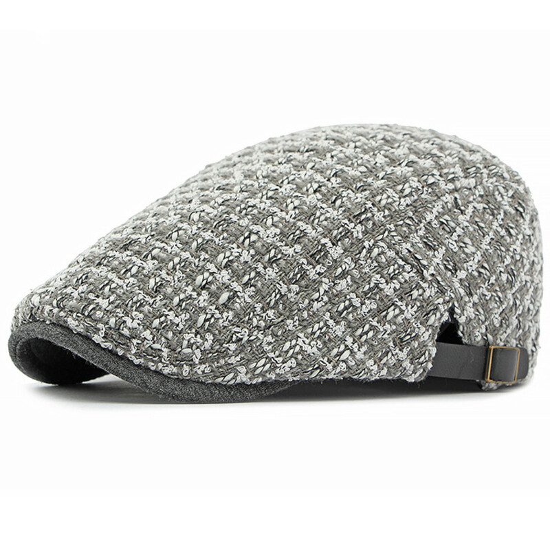 HT4324 Baretka Jesen Zimska kapa za muškarce Žene Pletena karirana umjetnička slikarska beretka Šešir Prilagođena ravna kapa Muška kapa beretka