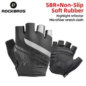 ROCKBROS Summer Cycling Gloves Half Finger Αντικραδασμικά αναπνεύσιμα γάντια γυμναστικής Ανδρικά MTB Fingerless Gloves Bicycle Εξοπλισμός ποδηλασίας