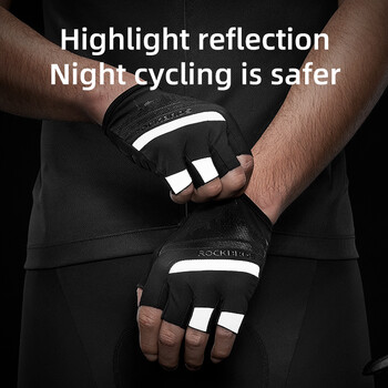 ROCKBROS Summer Cycling Gloves Half Finger Удароустойчиви дишащи ръкавици за фитнес Мъжки MTB велосипедни ръкавици без пръсти Велосипедно оборудване