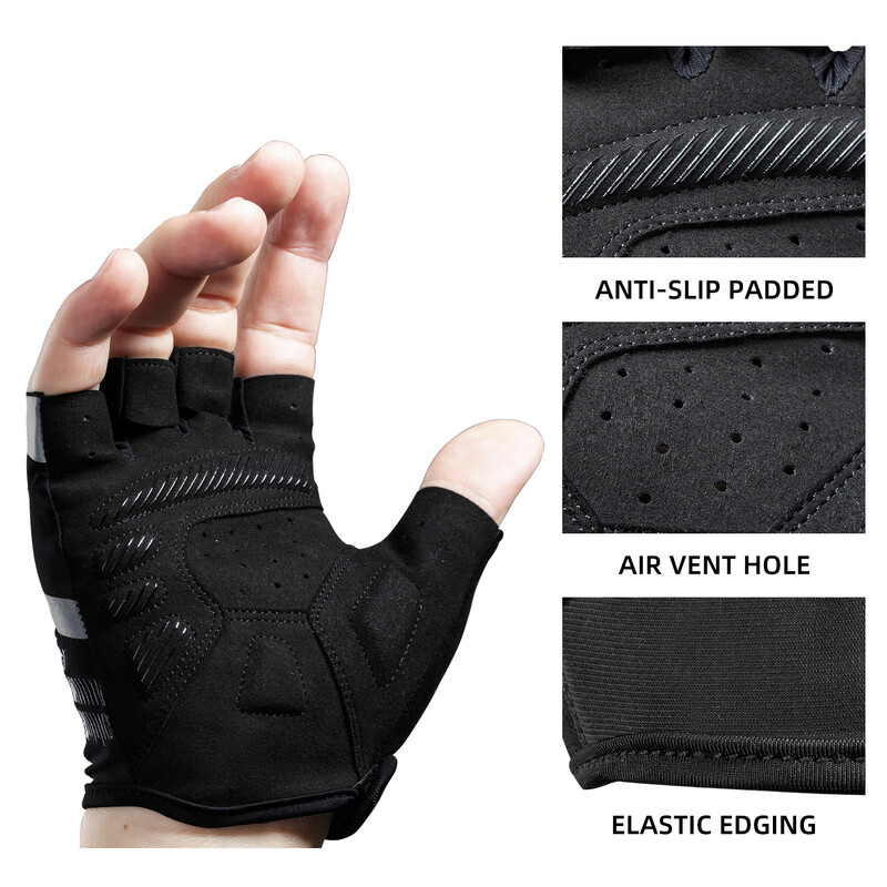 ROCKBROS Summer Cycling Gloves Half Finger Αντικραδασμικά αναπνεύσιμα γάντια γυμναστικής Ανδρικά MTB Fingerless Gloves Bicycle Εξοπλισμός ποδηλασίας