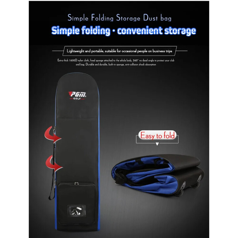 Τσάντα γκολφ PGM Golf Aviation Τσάντα γκολφ με αθόρυβους τροχούς HKB002 Πτυσσόμενη τσάντα γκολφ για αεροπλάνο μεγάλης χωρητικότητας