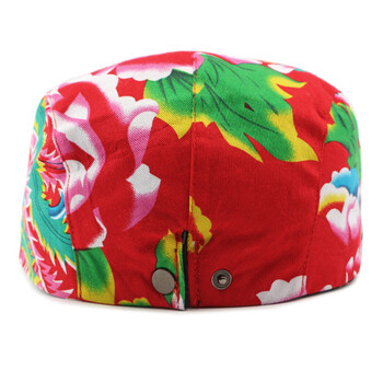 HT4390 Beret για άνδρες Γυναικείες Κινεζικές floral εμπριμέ καπέλο μπερέ Αρσενικό θηλυκό Vintage καλλιτέχνης ζωγράφος Μπερέ καπέλο ρυθμιζόμενο επίπεδο καπέλο άνδρες