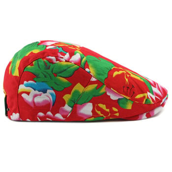 HT4390 Beret για άνδρες Γυναικείες Κινεζικές floral εμπριμέ καπέλο μπερέ Αρσενικό θηλυκό Vintage καλλιτέχνης ζωγράφος Μπερέ καπέλο ρυθμιζόμενο επίπεδο καπέλο άνδρες