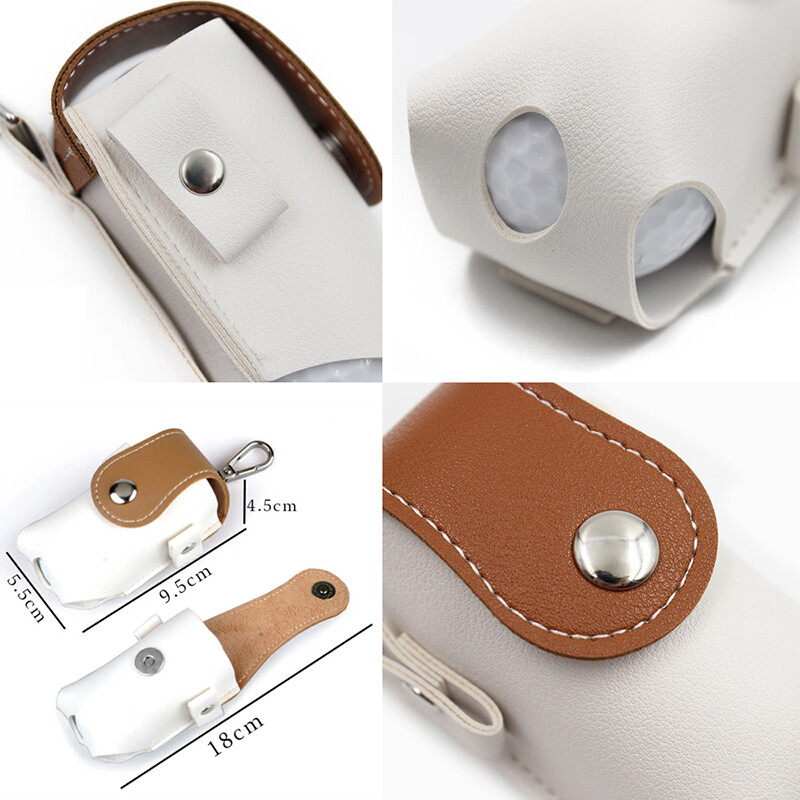 Mini džepna torba za golf loptice smeđa može se vezati za pojas i može držati 2 loptice torba za golf loptice izrađena je od visokokvalitetnog PU materijala