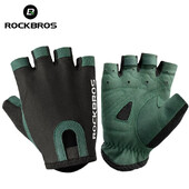 ROCKBROS New Road Bike MTB Gloves Microfiber Wear Resistant Προπόνηση γυμναστικής Γάντι χωρίς δάχτυλα Half Finger Bicycle Εξοπλισμός ποδηλασίας
