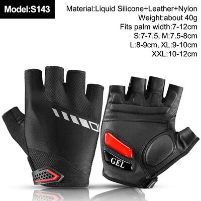 ROCKBROS New Road Bike MTB Gloves Microfiber Wear Resistant Προπόνηση γυμναστικής Γάντι χωρίς δάχτυλα Half Finger Bicycle Εξοπλισμός ποδηλασίας