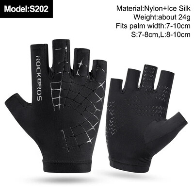 ROCKBROS New Road Bike MTB Gloves Microfiber Wear Resistant Προπόνηση γυμναστικής Γάντι χωρίς δάχτυλα Half Finger Bicycle Εξοπλισμός ποδηλασίας
