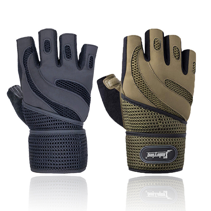 1 ζευγάρι γάντια άρσης βαρών Crossfit Γάντια γυμναστικής για αναπνοή γυμναστικής γυμναστικής γάντια γυμναστικής γυμναστικής γυμναστικής γυμναστικής αθλητικά γάντια