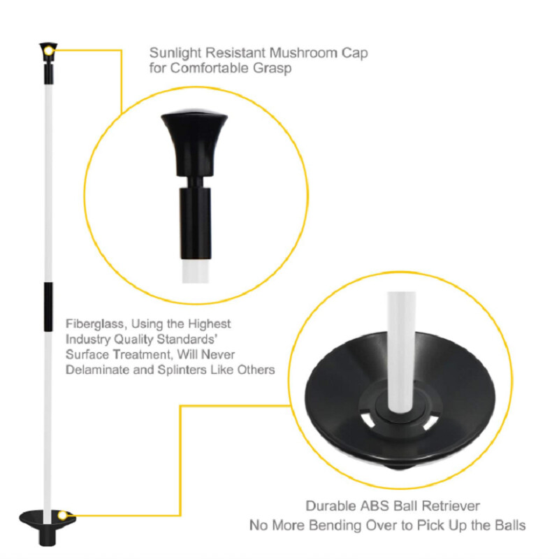 Golfi lipuvarda harjutamine õue golfivardale rohelise lipukepi panemise tihvti lipuvarda kaasaskantava kaheosalise disainiga