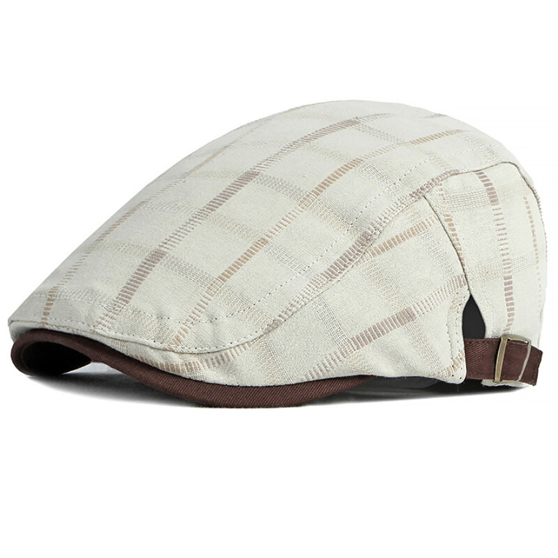 HT4063 Μπερέ Ανδρικά Γυναικεία Καπέλο Άνοιξη Καλοκαιρινό Καπέλο Ανδρικό Γυναικείο Καπέλο Μπερέ Προσαρμογή Καρό Καλλιτέχνης Ζωγράφος Καπέλο Μπερέ Επίπεδα καπέλα