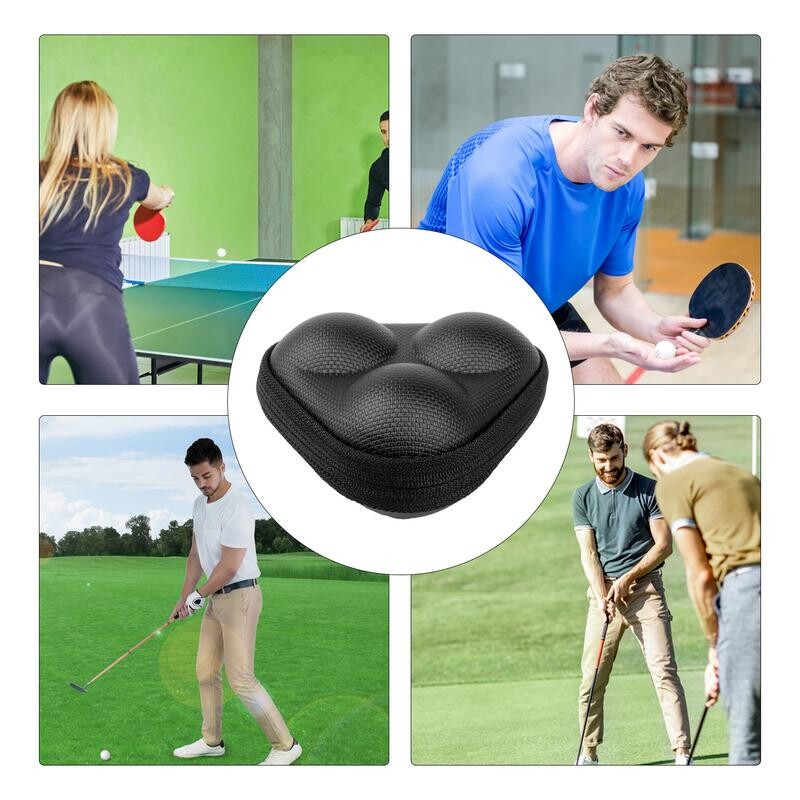 Geantă de golf din piele impermeabilă Geantă pentru minge de golf Cutie rigidă Geantă ușoară pentru mingi de ping-pong Accesorii de golf Geantă de golf cu fermoar