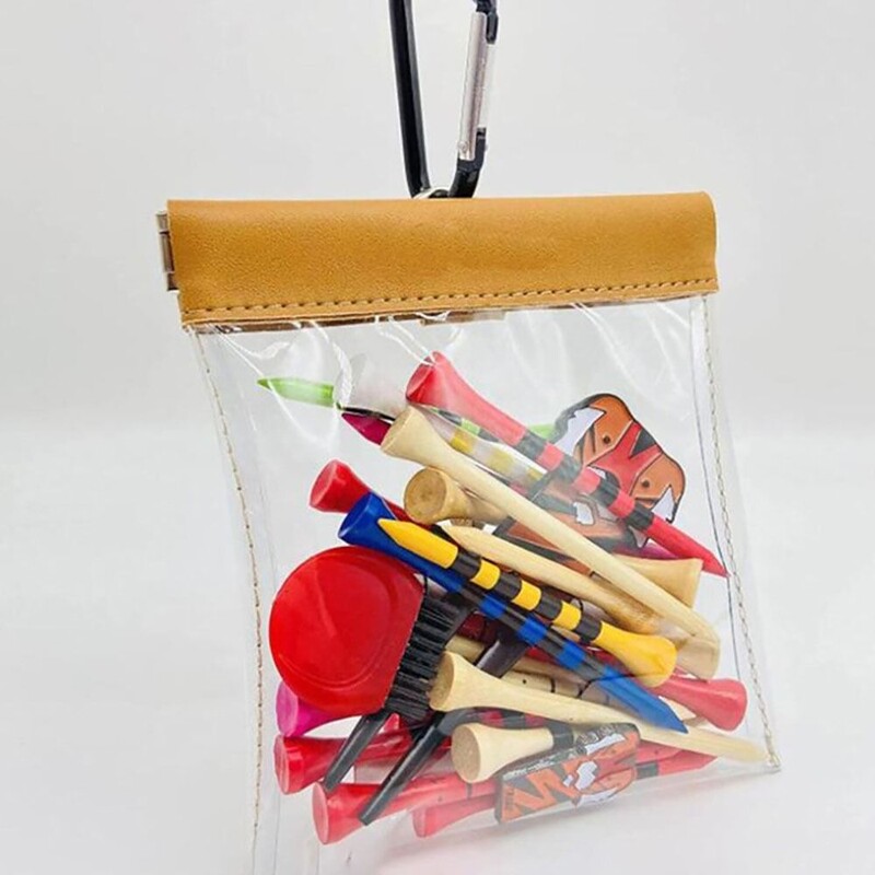 Τσάντα πουγκί γκολφ Διαφανής τσάντα αποθήκευσης αξεσουάρ γκολφ Ανθεκτική ελαφριά εξωτερική τσάντα μπλουζάκι γκολφ για μπαλάκια γκολφ