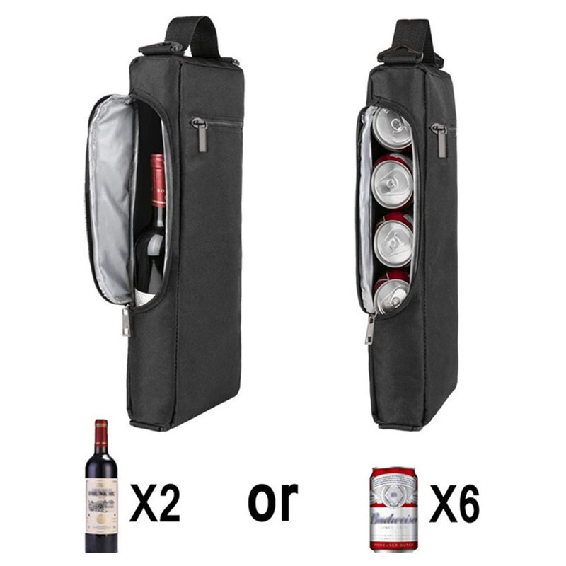 Μαύρο μανίκι μπύρας Golf Τσάντα ψυγείου γκολφ Αξεσουάρ γκολφ Μανίκι μπύρας μεγάλης χωρητικότητας Oxford υφασμάτινο μονωμένο μανίκι ψυγείου εξωτερικού χώρου