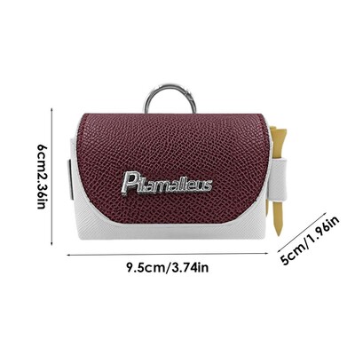 Τσάντα γκολφ με τσάντα για μπίλια του γκολφ Τσάντα με μαγνητική τσάντα για μπλουζάκια για μπλουζάκια, θήκη για μπλουζάκια, δερμάτινη τσάντα γκολφ