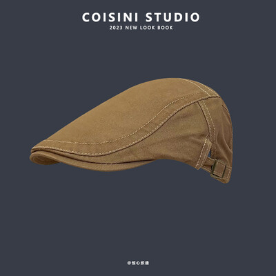 Nauja paprasta japoniška retro literatūra ir menas. Kepuraitės vyrams ir moterims Didžiosios Britanijos gatvės laisvalaikio berečių mados lauko tapytojo kepuraitė