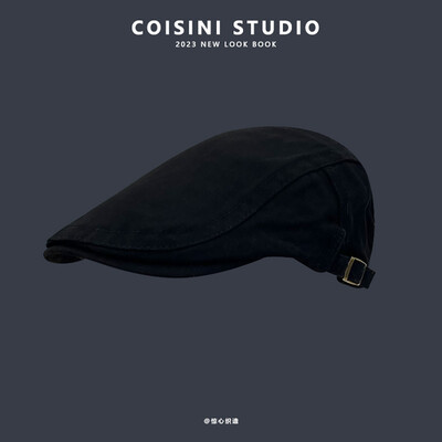 Nauja paprasta japoniška retro literatūra ir menas. Kepuraitės vyrams ir moterims Didžiosios Britanijos gatvės laisvalaikio berečių mados lauko tapytojo kepuraitė