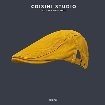 Nauja paprasta japoniška retro literatūra ir menas. Kepuraitės vyrams ir moterims Didžiosios Britanijos gatvės laisvalaikio berečių mados lauko tapytojo kepuraitė