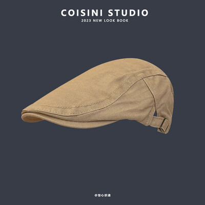 Nauja paprasta japoniška retro literatūra ir menas. Kepuraitės vyrams ir moterims Didžiosios Britanijos gatvės laisvalaikio berečių mados lauko tapytojo kepuraitė