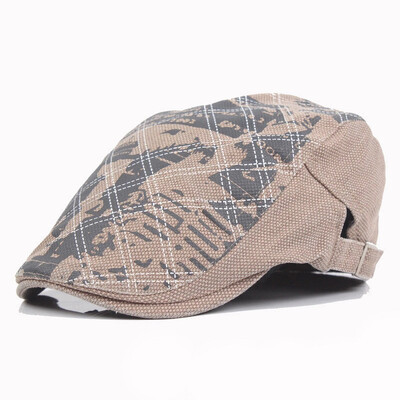 2023 Șepci pentru știri cu imprimeu din bumbac Four Seasons Șapcă plată cu vârf pentru bărbați și femei Pălării cu beretă pictor 144