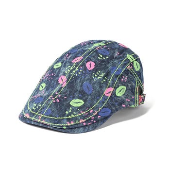 2023 Four Seasons Cotton Print Καπέλα εφημερίδων Flat Peaked Cap Ανδρικά και γυναικεία Καπέλα μπερέ ζωγραφικής 147