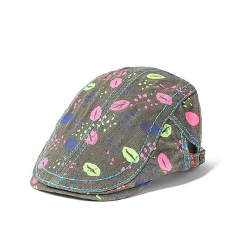 2023 Four Seasons Cotton Print Καπέλα εφημερίδων Flat Peaked Cap Ανδρικά και γυναικεία Καπέλα μπερέ ζωγραφικής 147