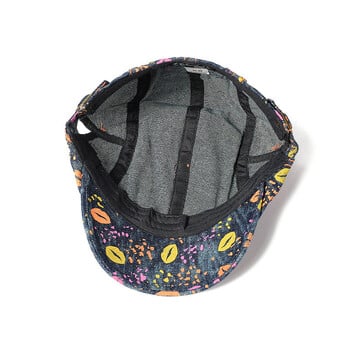 2023 Four Seasons Cotton Print Καπέλα εφημερίδων Flat Peaked Cap Ανδρικά και γυναικεία Καπέλα μπερέ ζωγραφικής 147