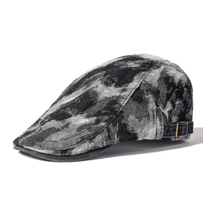 Jarné bavlnené potlačené čiapky pre novinárov, ploché šiltovky so šiltom pre mužov a ženy, maliarske baretky 162