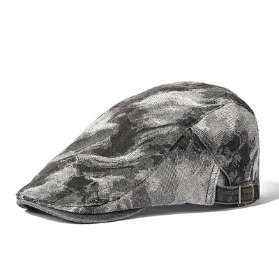 Jarné bavlnené potlačené čiapky pre novinárov, ploché šiltovky so šiltom pre mužov a ženy, maliarske baretky 162