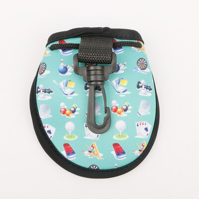 1 ΤΕΜ Φορητή θήκη για μπάλα γκολφ από νεοπρένιο Φορητή τσάντα μεταφοράς γκολφ τσέπης με πλαστικό κλιπ