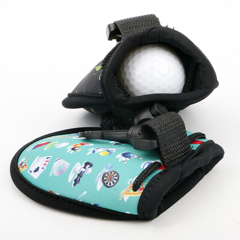 1 ΤΕΜ Φορητή θήκη για μπάλα γκολφ από νεοπρένιο Φορητή τσάντα μεταφοράς γκολφ τσέπης με πλαστικό κλιπ