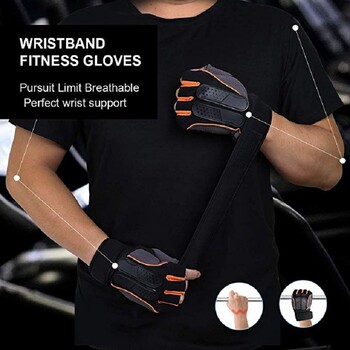 Sports Gym Full Palm Protection Grip Cross Fitness Weightlifting Bodybuilding Άσκηση Γάντια γυμναστικής για προπόνηση Dumbbell Barbell