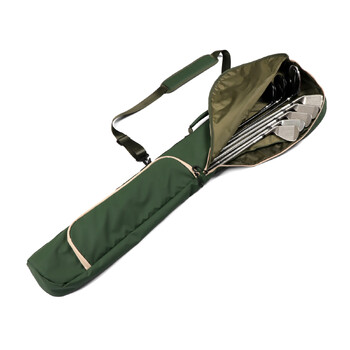 Tourbon Outdoor Nylon Golf Clubs Carry Bag Ελαφριά κυριακάτικη τσάντα Μικρή τσάντα ταξιδιού για εμβέλεια οδήγησης Αδιάβροχη Πράσινη