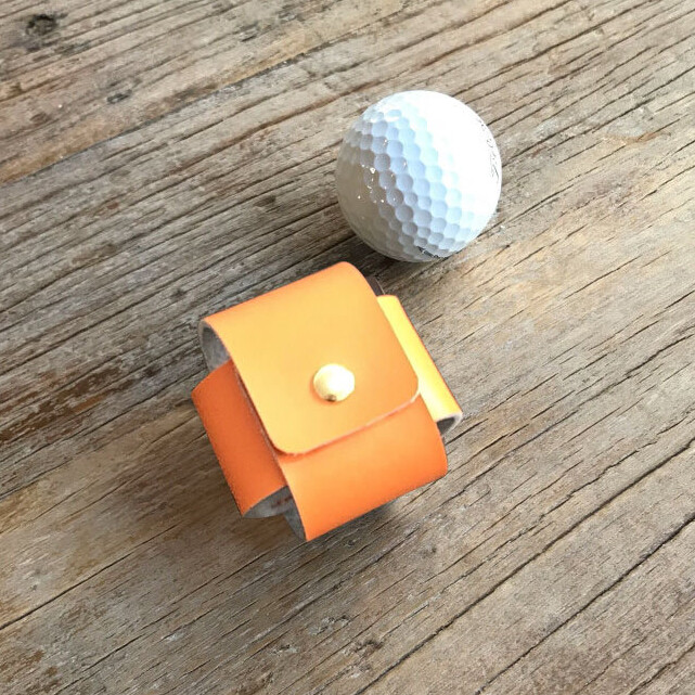 1 τεμ. Φορητή θήκη για μπάλα του γκολφ, τσάντα μέσης, Δερμάτινη μικρή τσάντα για γκολφ, αθλητικό αξεσουάρ