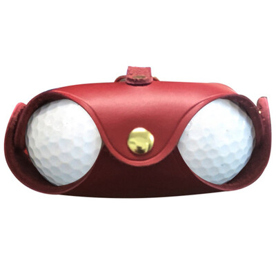 1 τμχ Golf Mini Ball Τσάντα από συνθετικό δέρμα Θήκη μέσης Θήκη αποθήκευσης Δοχείο τσάντας αποθήκευσης 2 μπάλες Περιστρεφόμενο κλιπ ζώνης μέσης