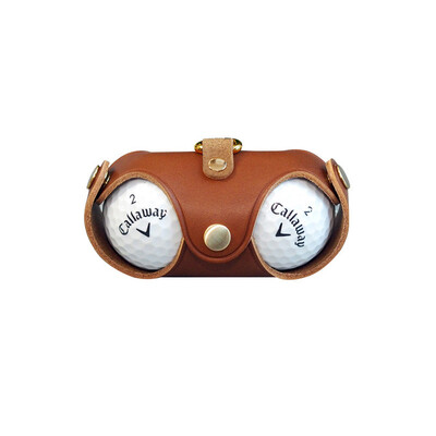 1 τμχ Golf Mini Ball Τσάντα από συνθετικό δέρμα Θήκη μέσης Θήκη αποθήκευσης Δοχείο τσάντας αποθήκευσης 2 μπάλες Περιστρεφόμενο κλιπ ζώνης μέσης