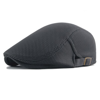 Ανδρικά διχτυωτά αναπνεύσιμα καπέλα γκολφ με ρυθμιζόμενη πόρπη καπέλο μπερέ για υπαίθρια αθλητικά Καπέλα τένις Καλοκαιρινό κλασικό επίπεδο κάλυμμα vintage