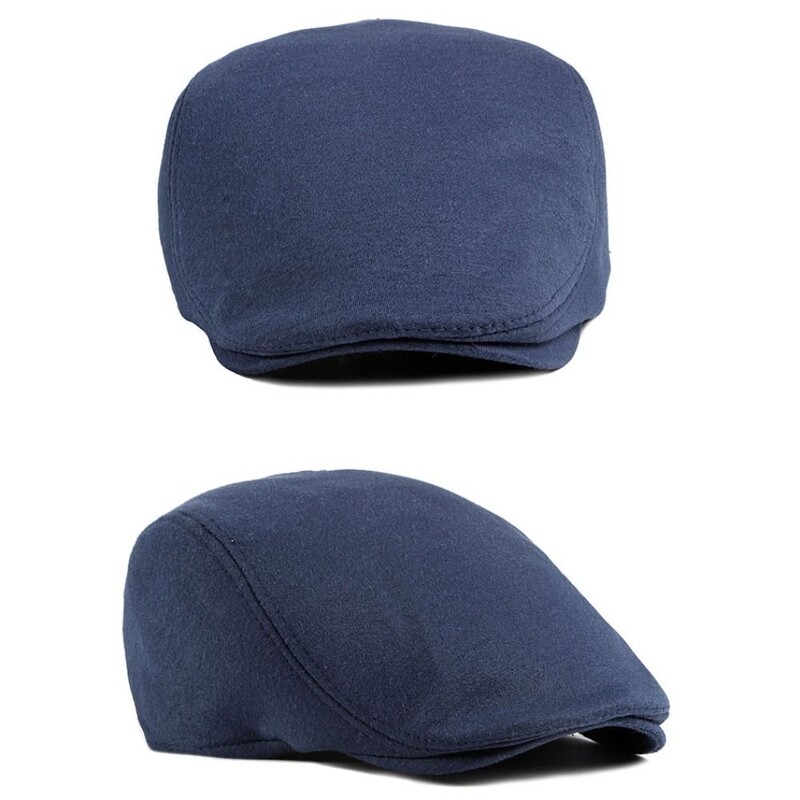 Pletene kape za golf Jednostavne jednobojne ležerne beretke za vožnju Vintage muške ravne kape na otvorenom