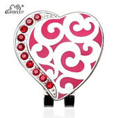 1 τεμάχιο Νέοι μαρκαδόροι Golf LOVE ball μαρκαδόροι Μαγνητικά κλιπ καπέλων με αξεσουάρ Bling Bling τσάντα γκολφ Δώρο για γυναίκες παίκτες γκολφ Ροζ