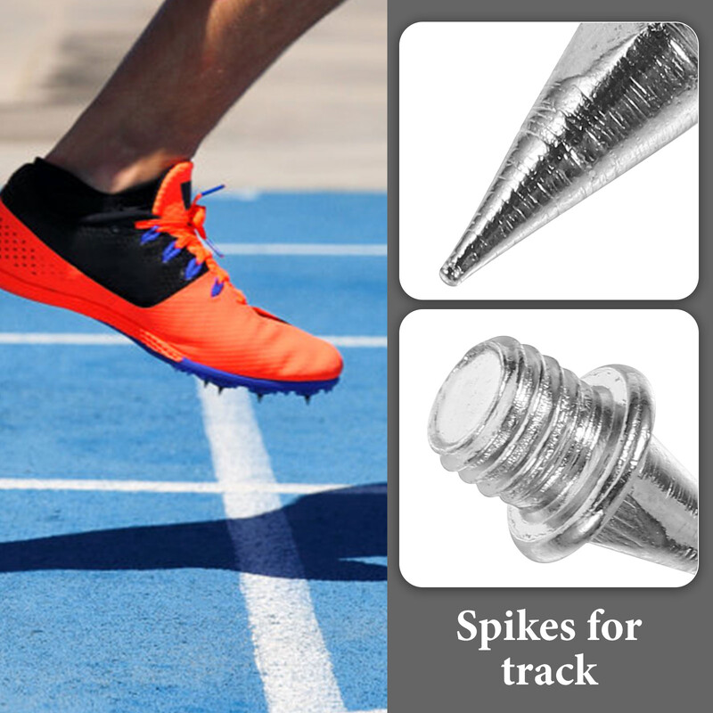 110 gab. Metāla trases tapas sliežu apaviem Cietā tērauda apavu tapas skriešanai tāllēkšanā un āra sporta aktivitātēm