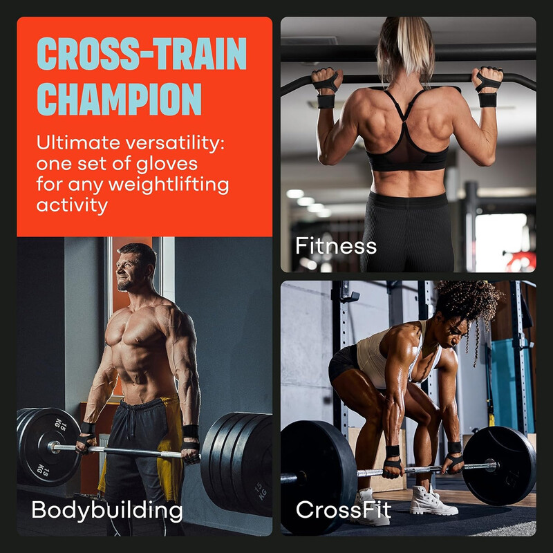 Sportske rukavice za vježbanje dizanja utega, s ugrađenim omotačima za zglobove, puna zaštita za dlanove, rukohvat, odličan za unakrsne treninge povlačenja u teretani