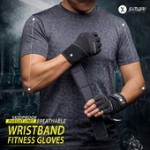 Rukavice za teretanu Fitness za muškarce Žene Dizanje utega Body Building Wrist Wrap Trening Sport Pola prsta Vježbanje Fitness rukavice 2024